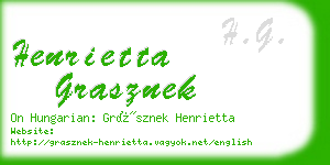 henrietta grasznek business card